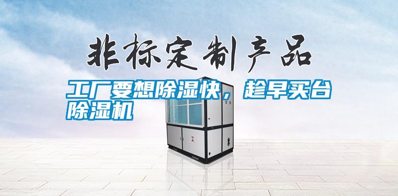 工廠要想除濕快，趁早買臺除濕機