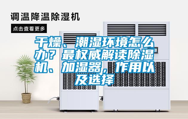 干燥、潮濕環境怎么辦?最權威解讀除濕機、加濕器,作用以及選擇