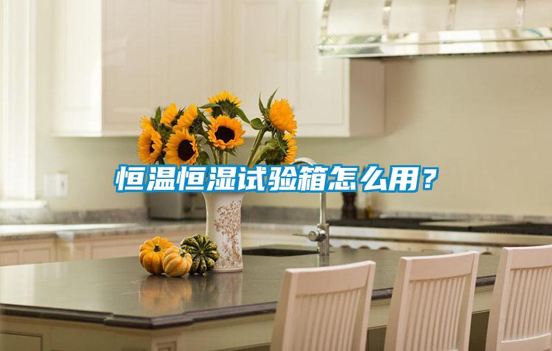 恒溫恒濕試驗箱怎么用?