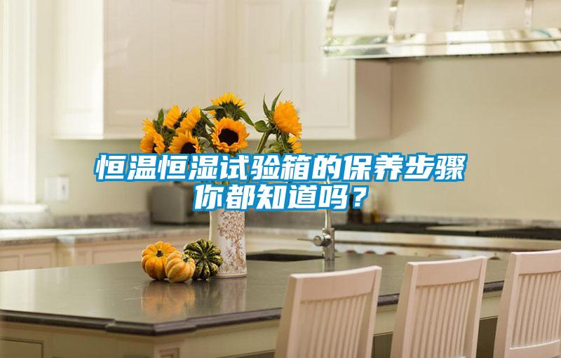 恒溫恒濕試驗箱的保養步驟你都知道嗎？