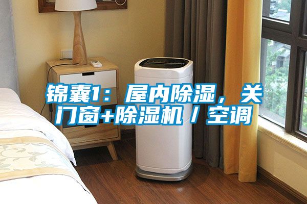 錦囊1:屋內(nèi)除濕,關(guān)門窗+除濕機/空調(diào)
