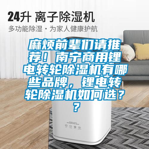 麻煩前輩們請(qǐng)推薦！南寧商用鋰電轉(zhuǎn)輪除濕機(jī)有哪些品牌，鋰電轉(zhuǎn)輪除濕機(jī)如何選？？